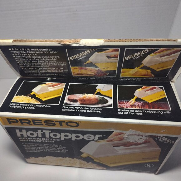 VINTAGE PRESTO ELECTRIC HOT TOPPER BUTTER SPRAYER POPCORN COMPLETE NEW/SEALED - Picture 2 of 6